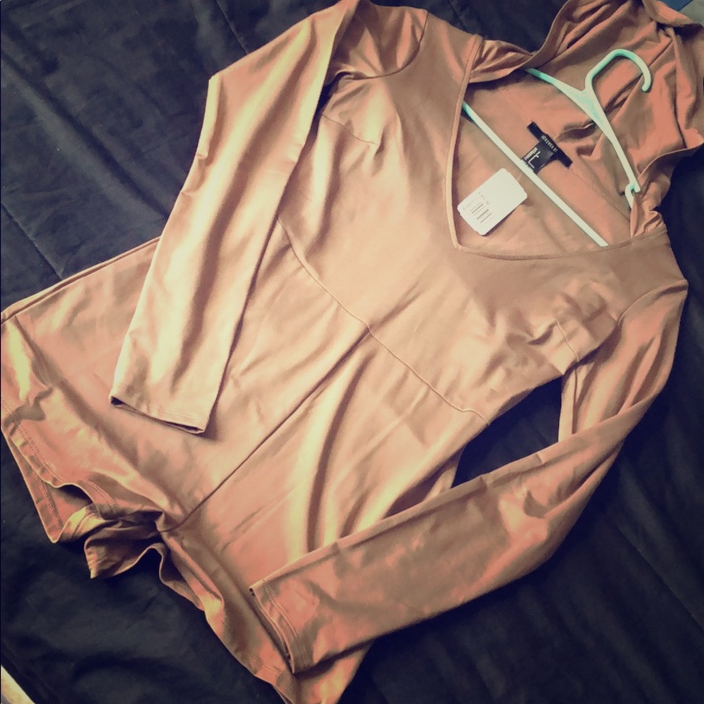 Tan hooded romper